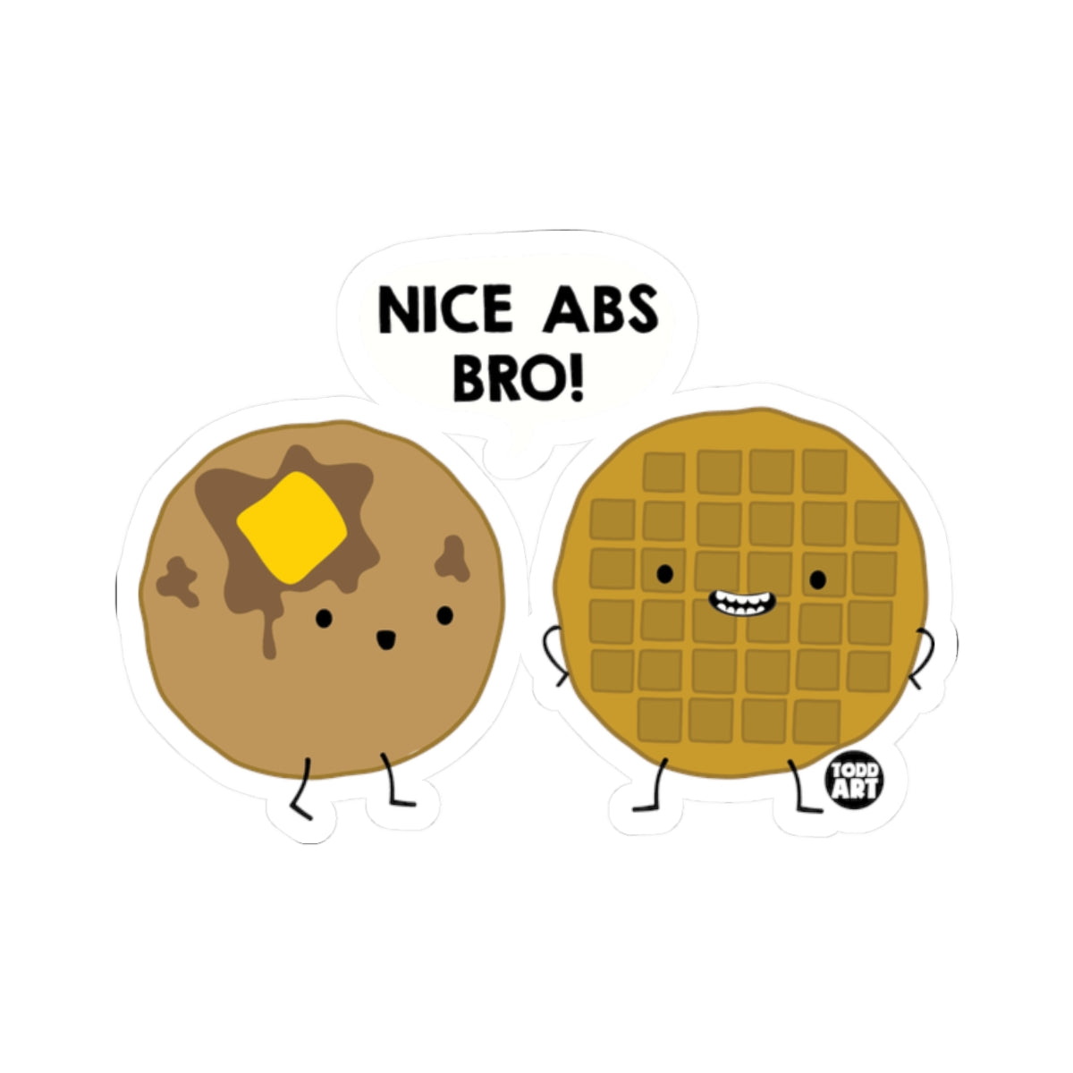 Complimenting AbsTodd Art Sticker