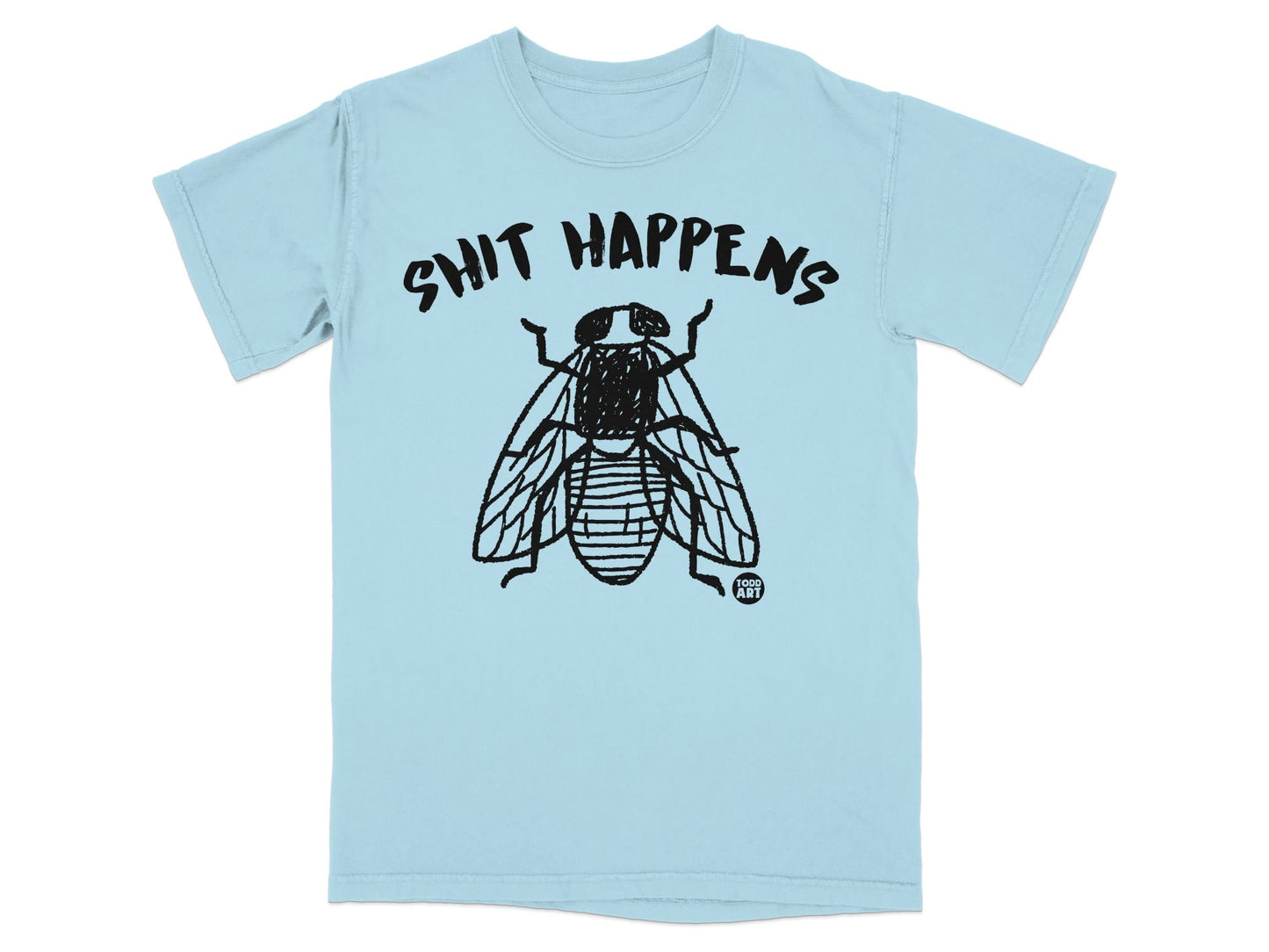 Shit Happens Fly Graphic Printed T-shirt