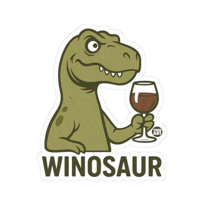 Dinosaur Enjoying WineTodd Art Sticker