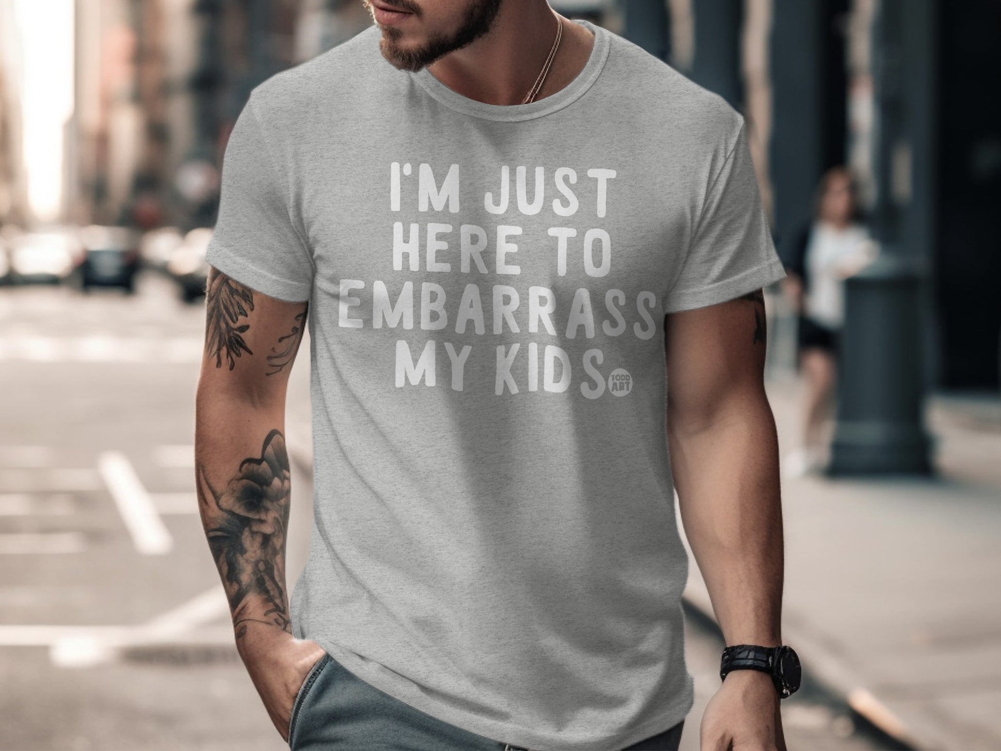 I'm Just Here to Embarrass My Kids T-shirt