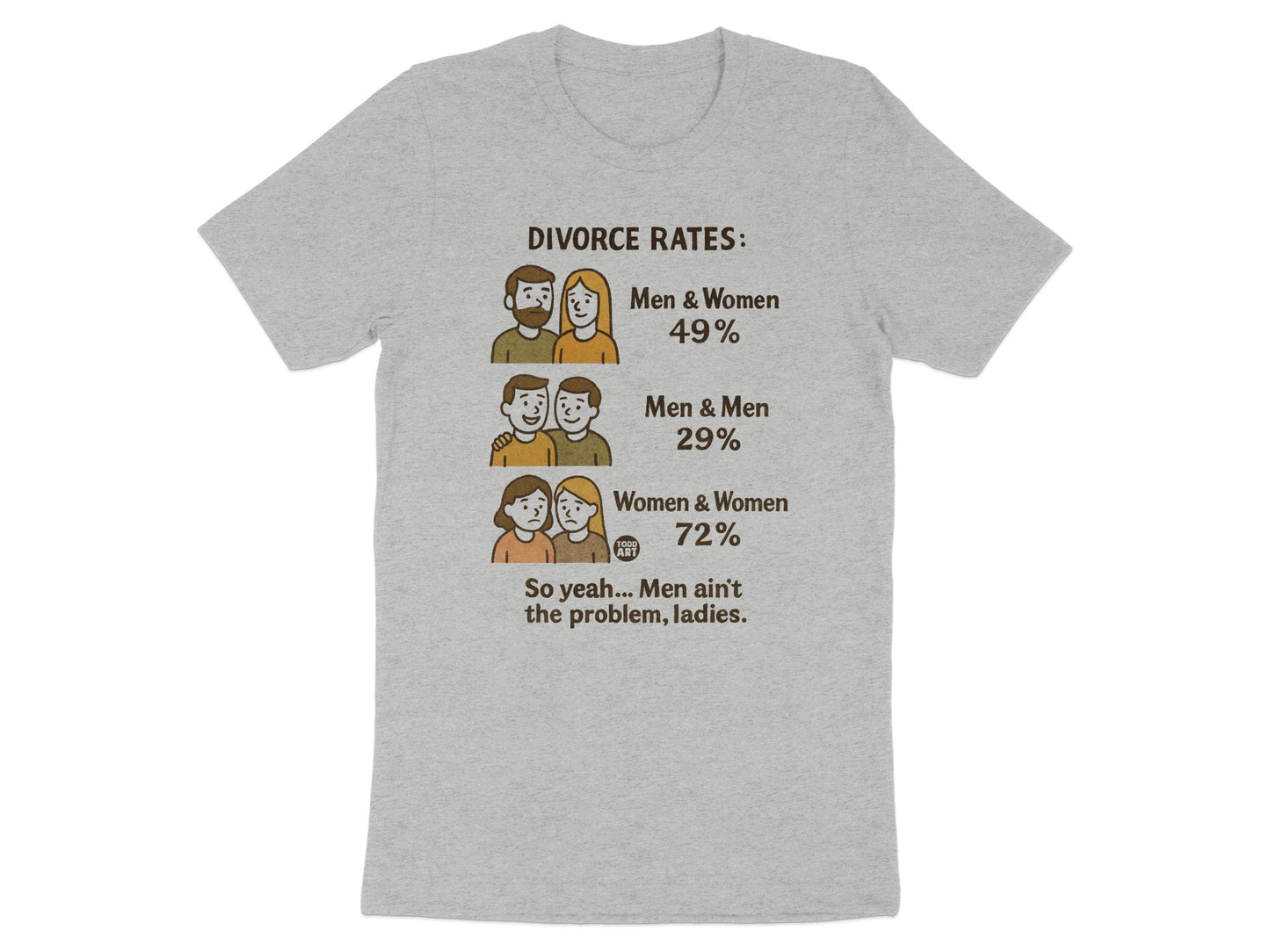 Funny Divorce Rates Commentary Statement Shirt product