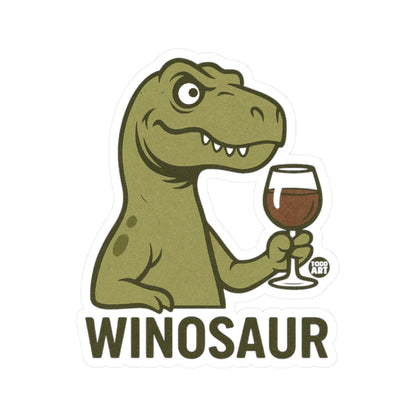 Dinosaur Enjoying WineTodd Art Sticker