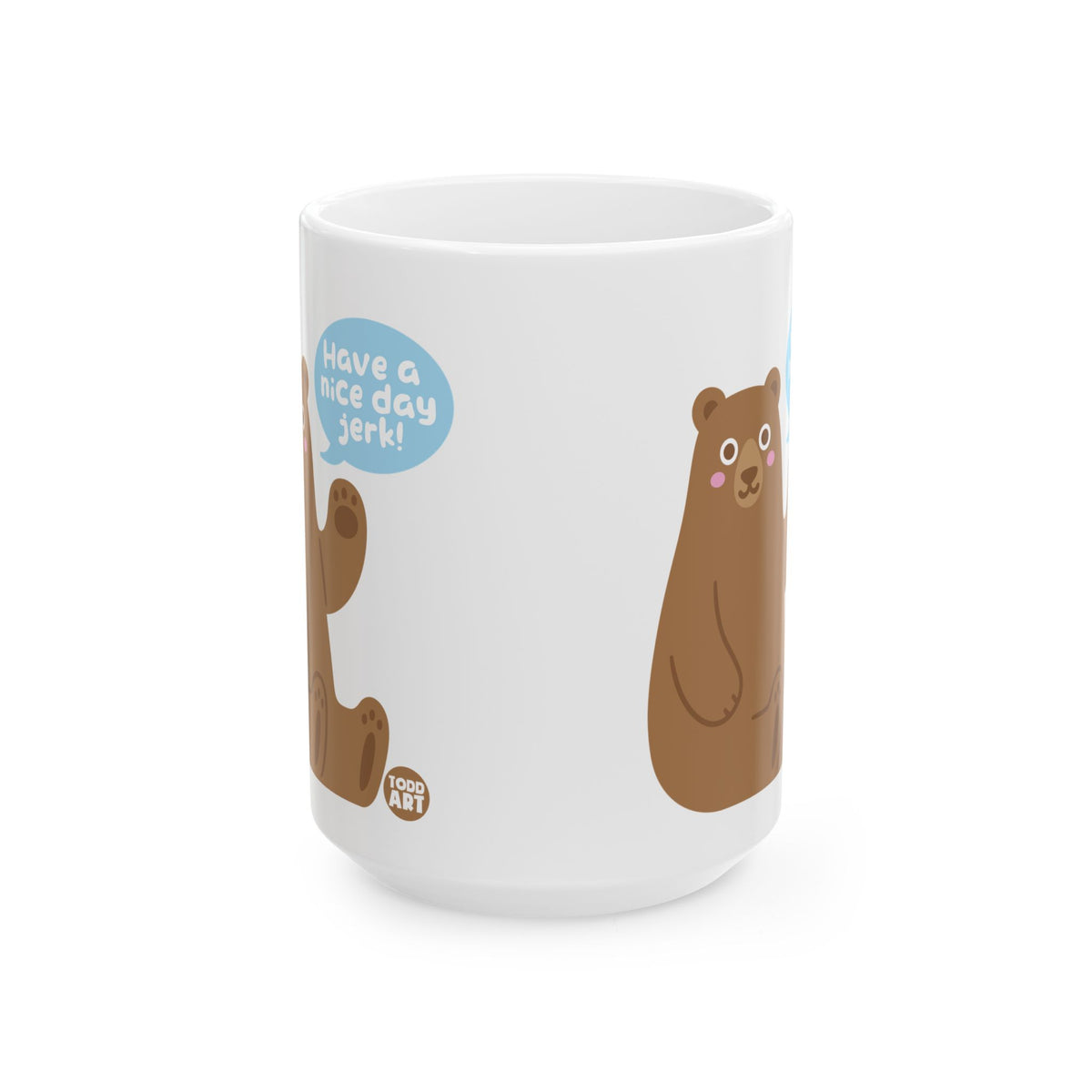 Friendly Bear Greeting Todd Art Mug