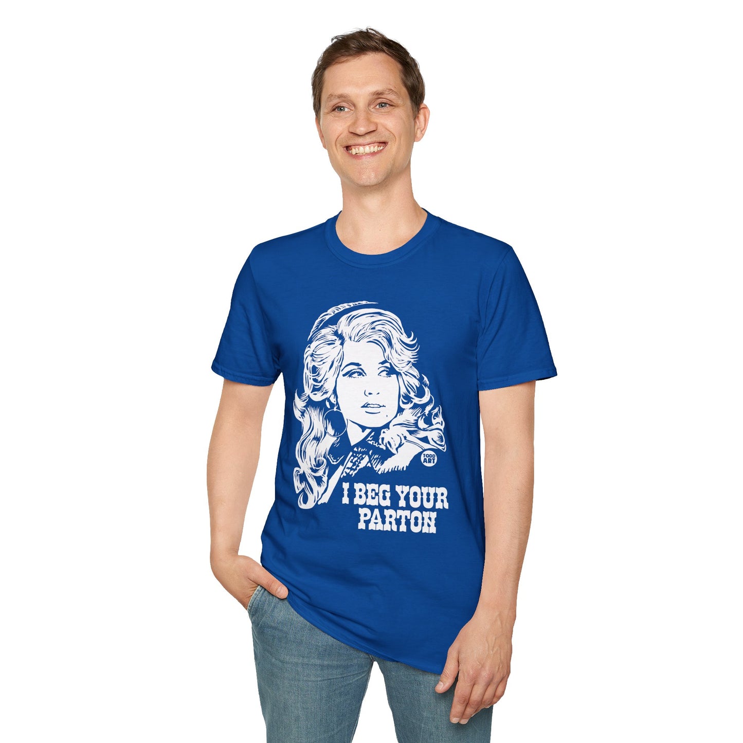 Dolly Parton Portrait T-Shirt — “I Beg Your Parton” Retro Country Graphic Tee