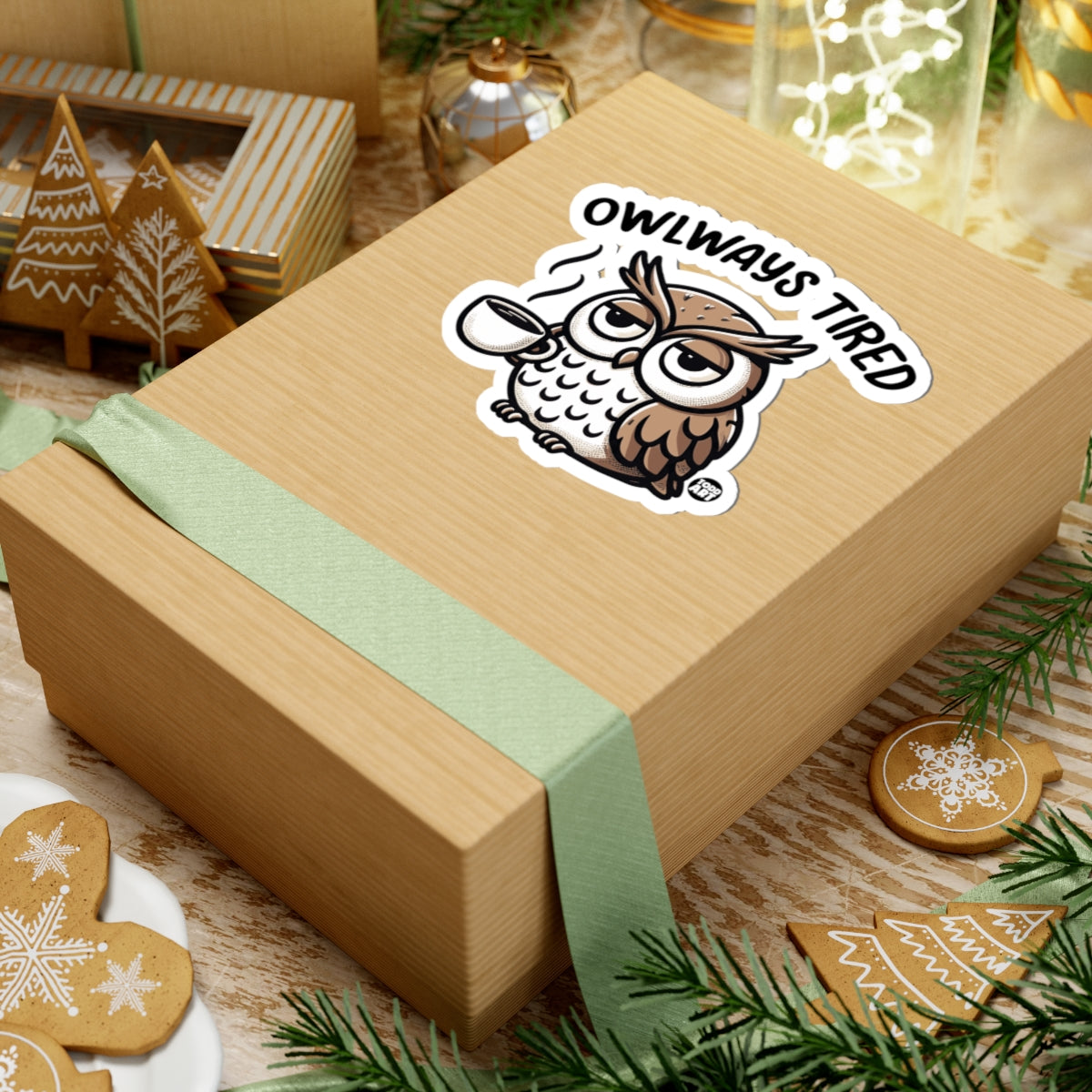Owlways TiredTodd Art Sticker