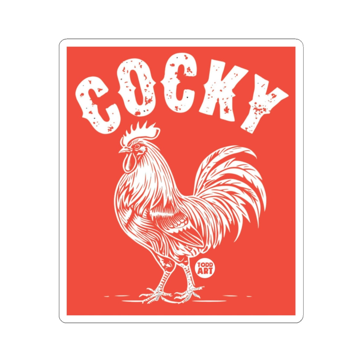 Cock Todd Art Sticker
