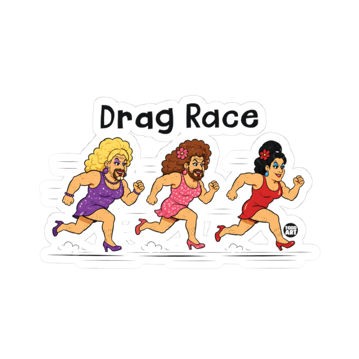 Drag RaceTodd Art Sticker