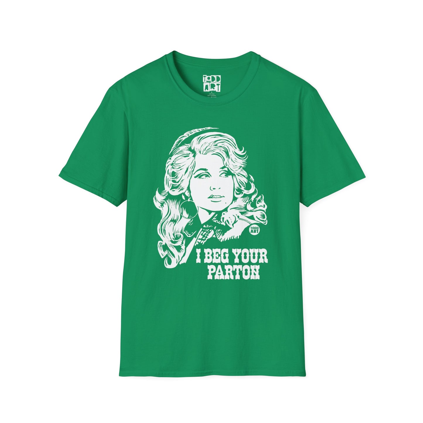 Dolly Parton Portrait T-Shirt — “I Beg Your Parton” Retro Country Graphic Tee