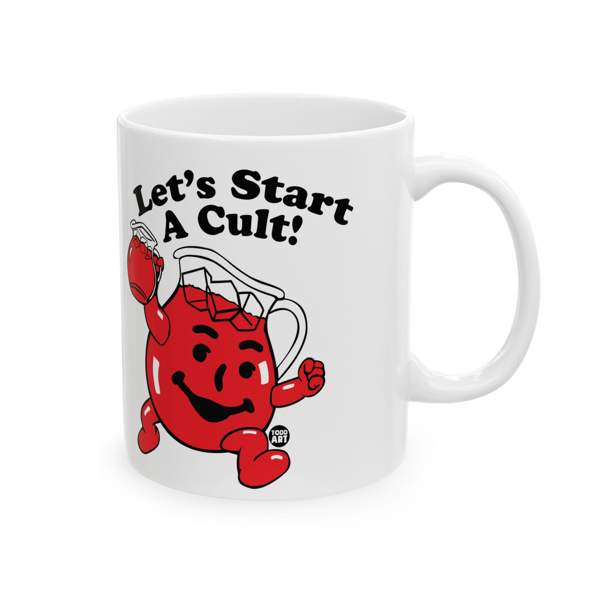 Cheerful Pitcher Character with Smile Todd Art Mug