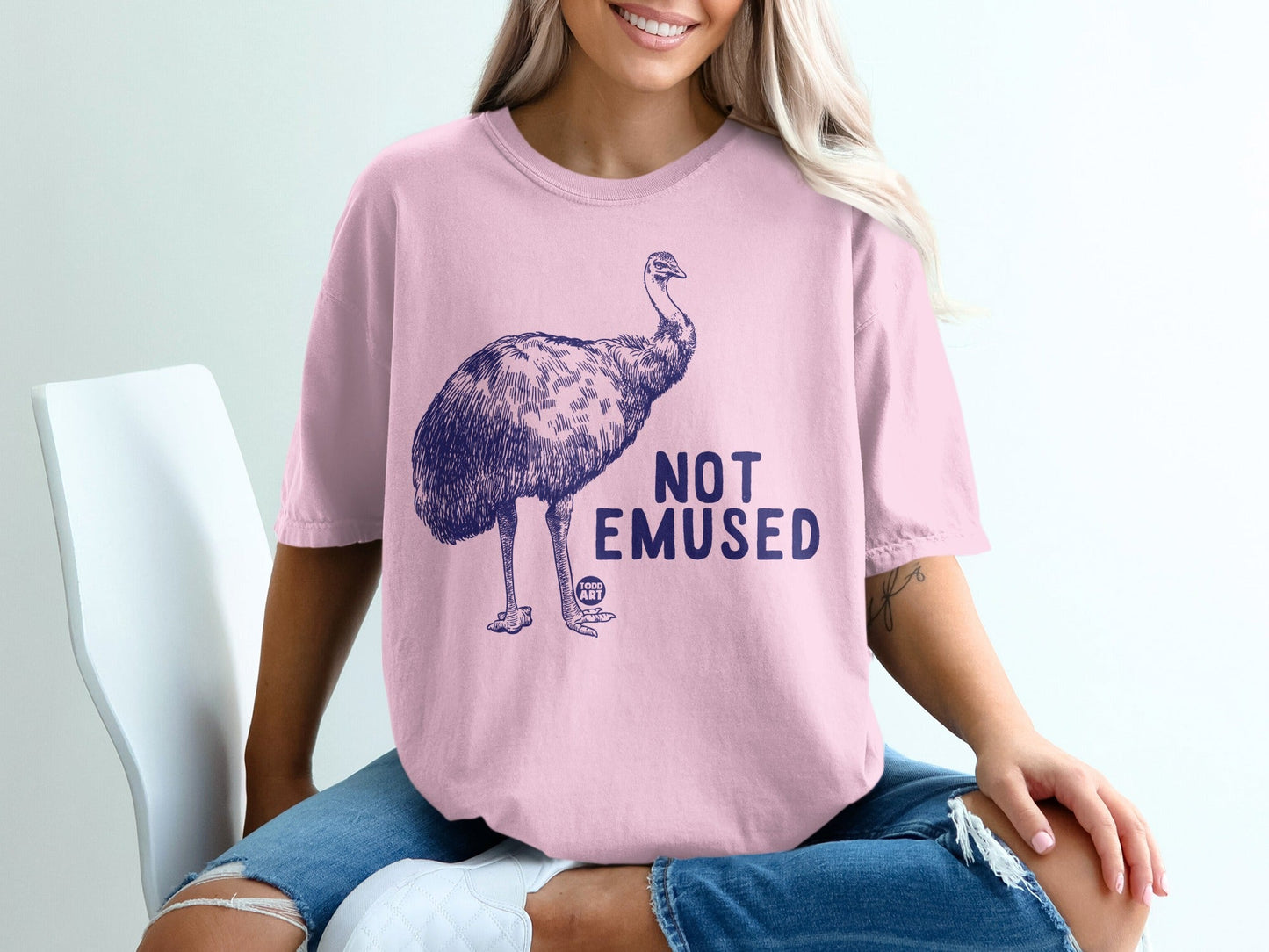 Not Emused Ostrich Graphic Funny T-shirt