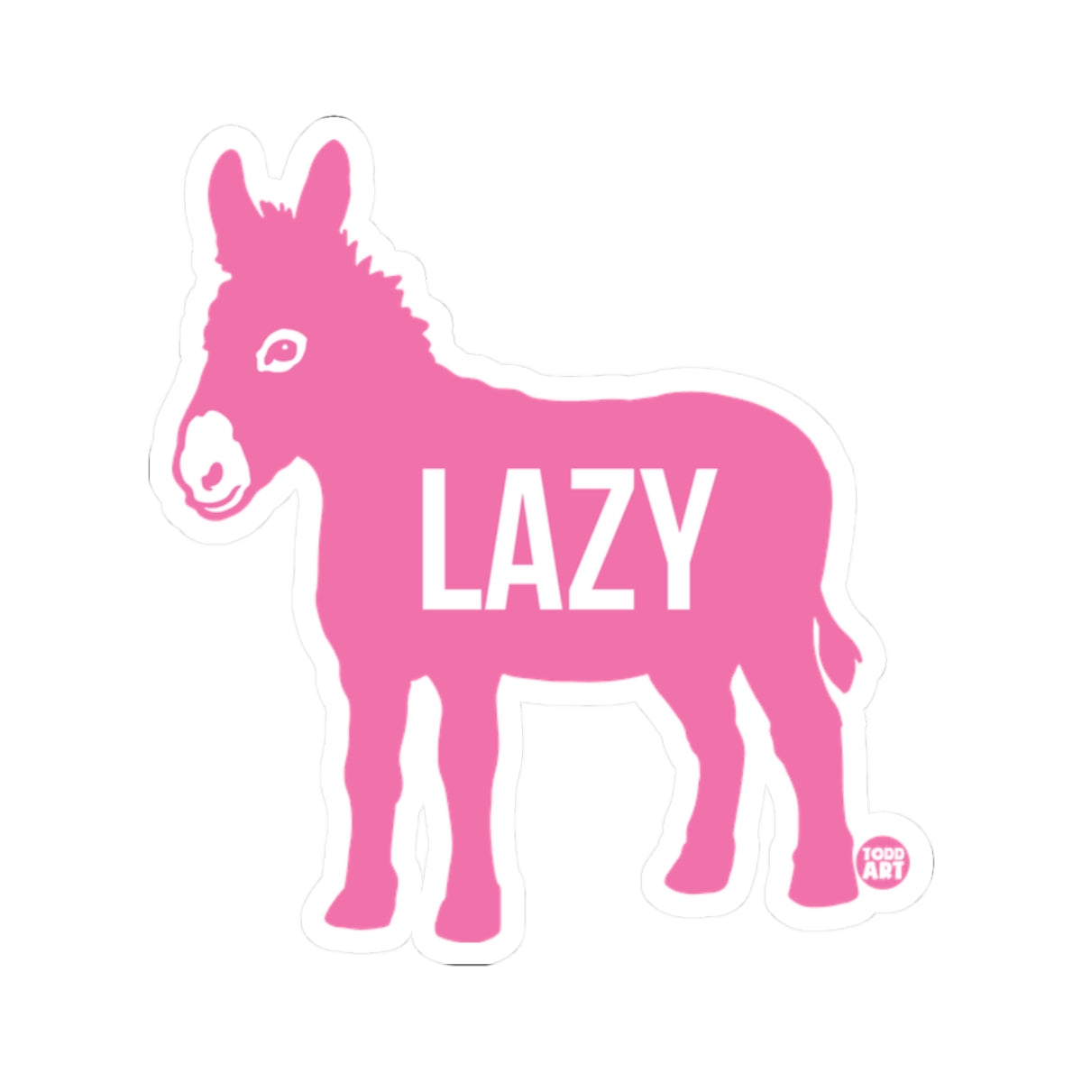 Lazy Donkey Todd Art Sticker