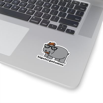 Hipsterpotamus Todd Art Sticker