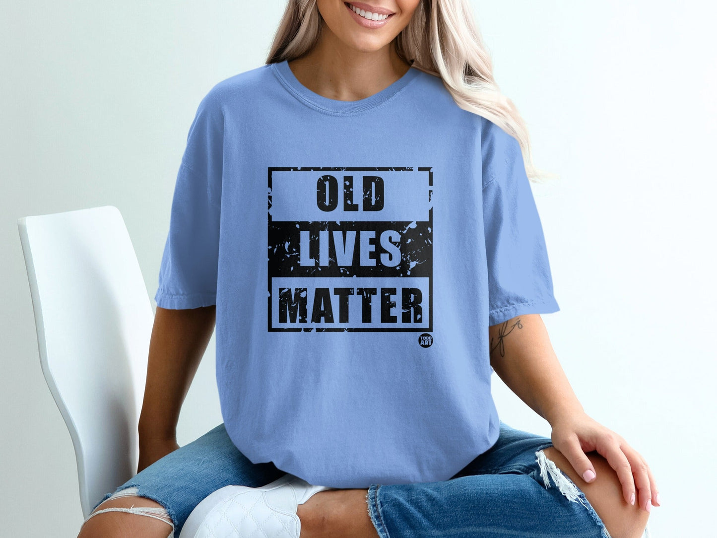 Old Lives Matter Graphic Print Statement Shirt