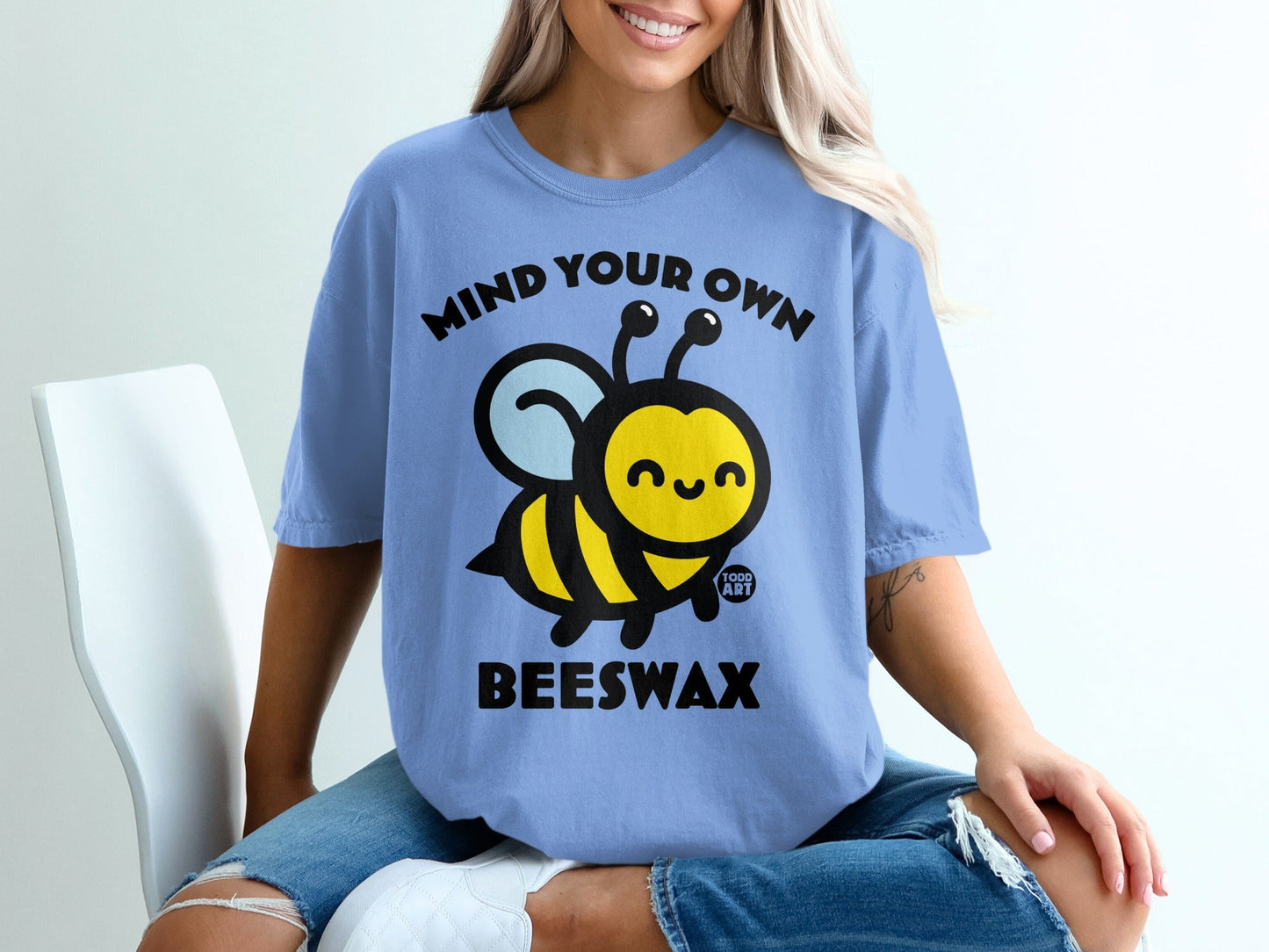 Mind Your Own Beeswax Cute Graphic Tee