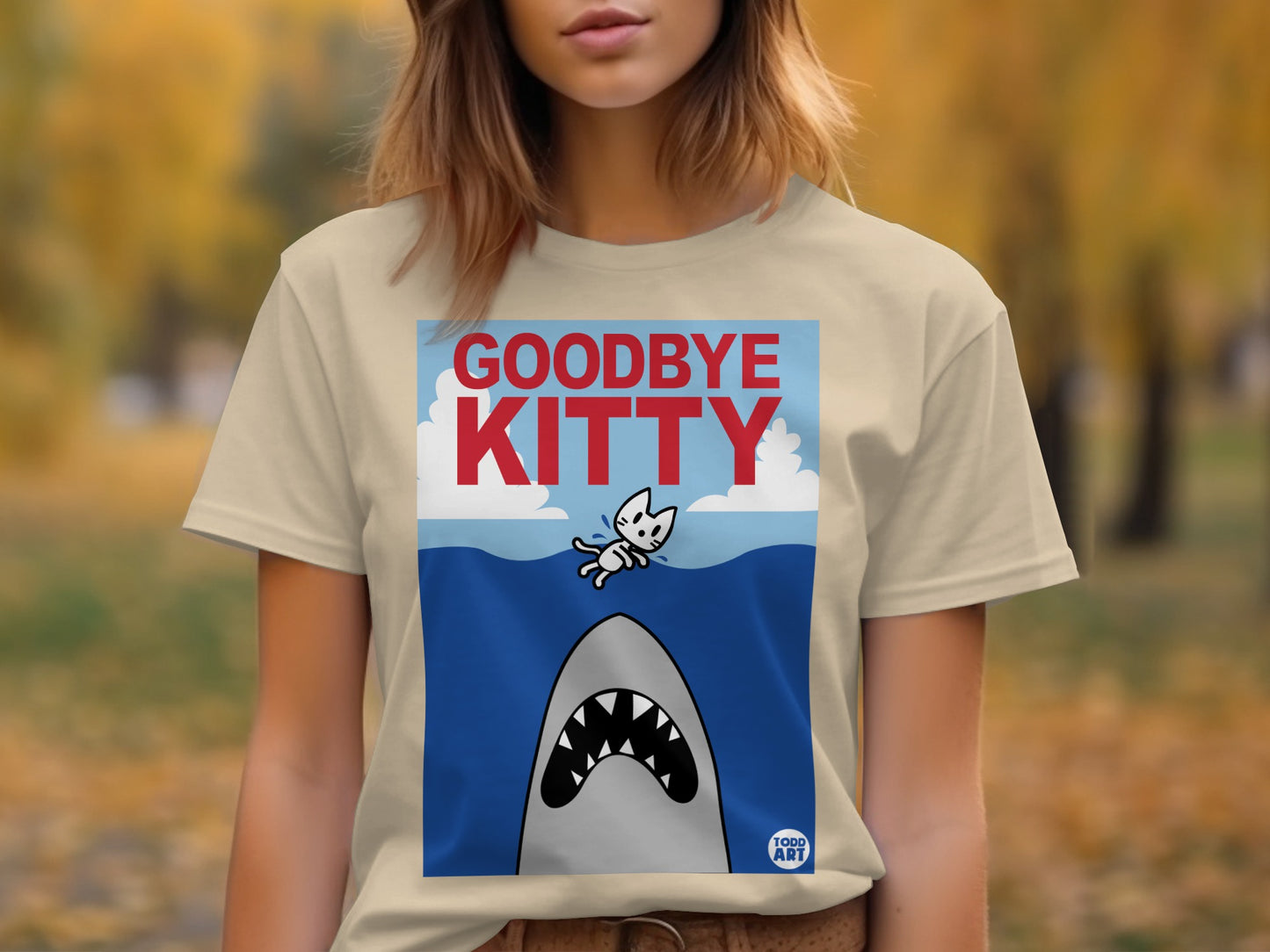 Goodbye Kitty Shark Graphic Tee Product
