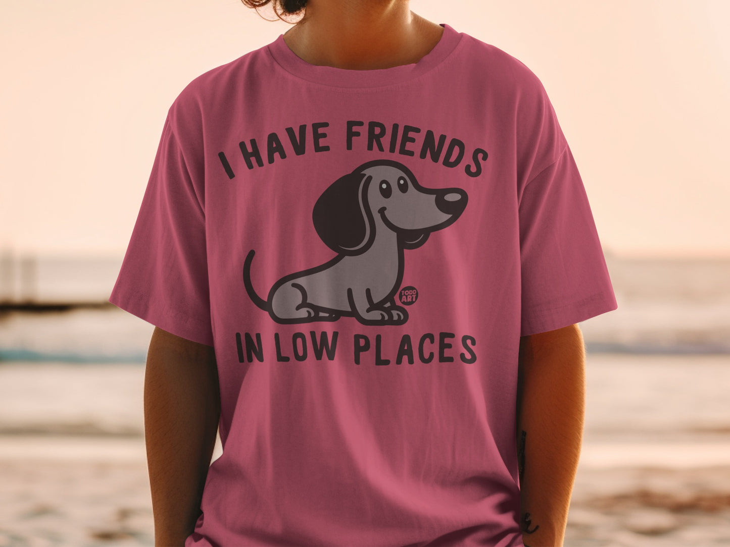 I Have Friends In Low Places Funny Dog Graphic Shirt