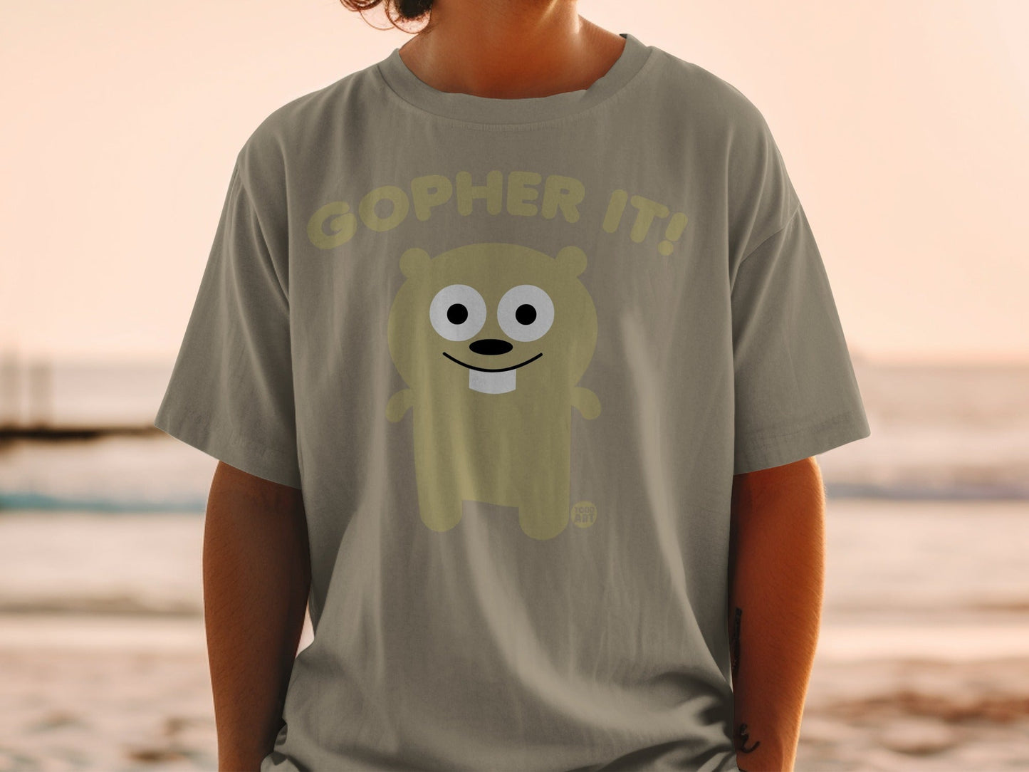 Gopher It Cute Animal Graphic Tee Shirt Casual Wear