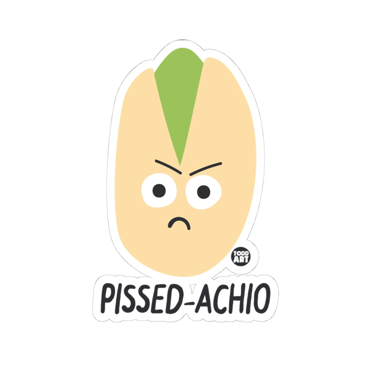 Angry PistachioTodd Art Sticker