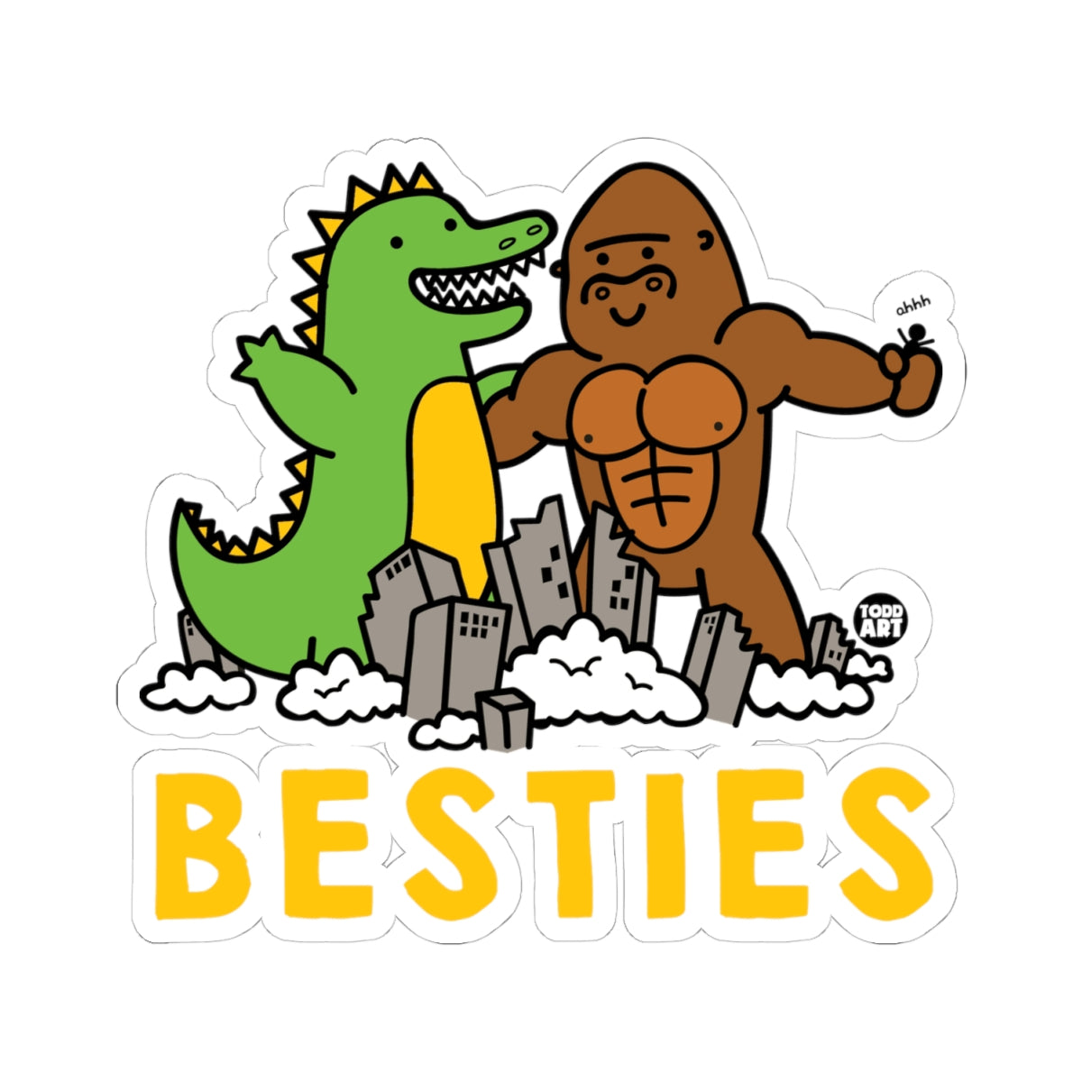 Besties Todd Art Sticker