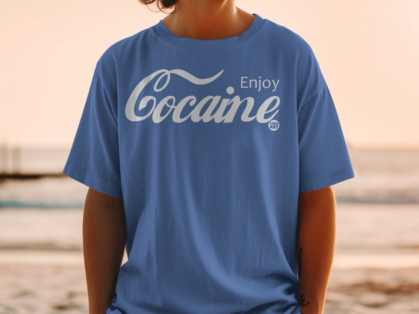 Enjoy Cocaine Todd Art Graphic T-Shirt