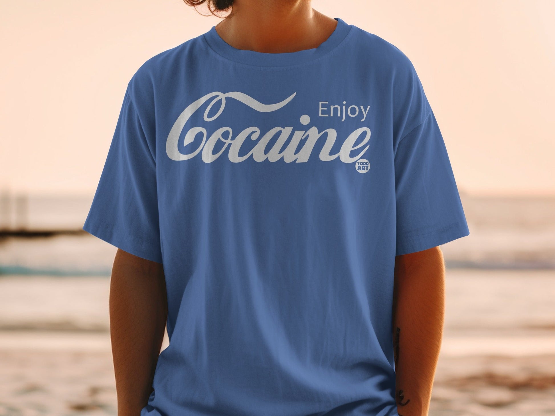 Enjoy Cocaine Todd Art Graphic T-Shirt