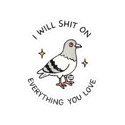 Feisty Pigeon ArtTodd Art Sticker