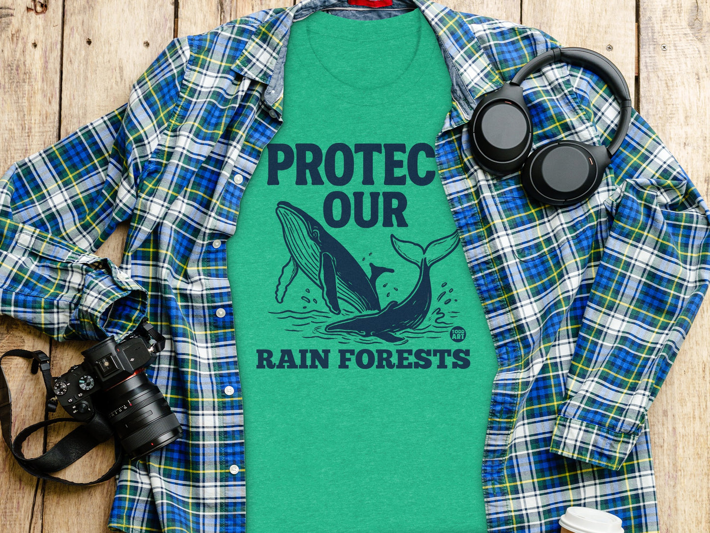 Protect Our Rain Forests Green Graphic Tee