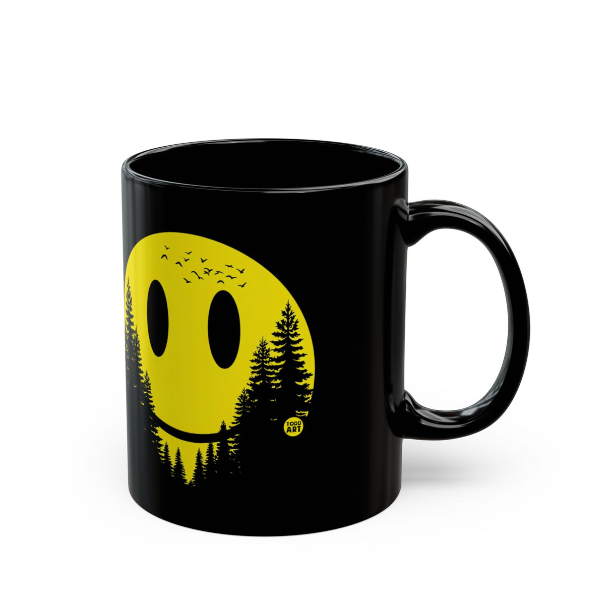 Smiley Face Forest Todd Art Mug