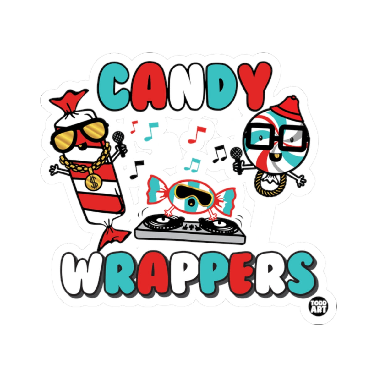 Candy WrappersTodd Art Sticker