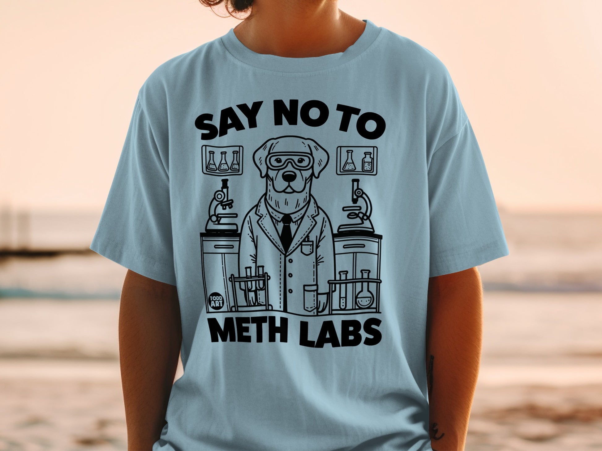 Say No to Meth Labs Funny Dog Scientist Shirt