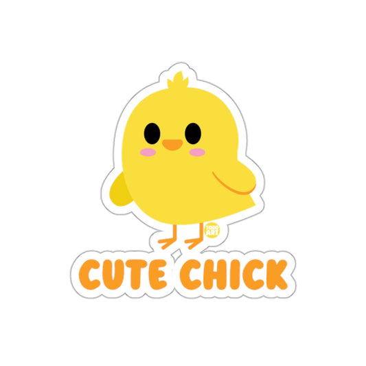 Adorable Fun Chick Illustration Sticker