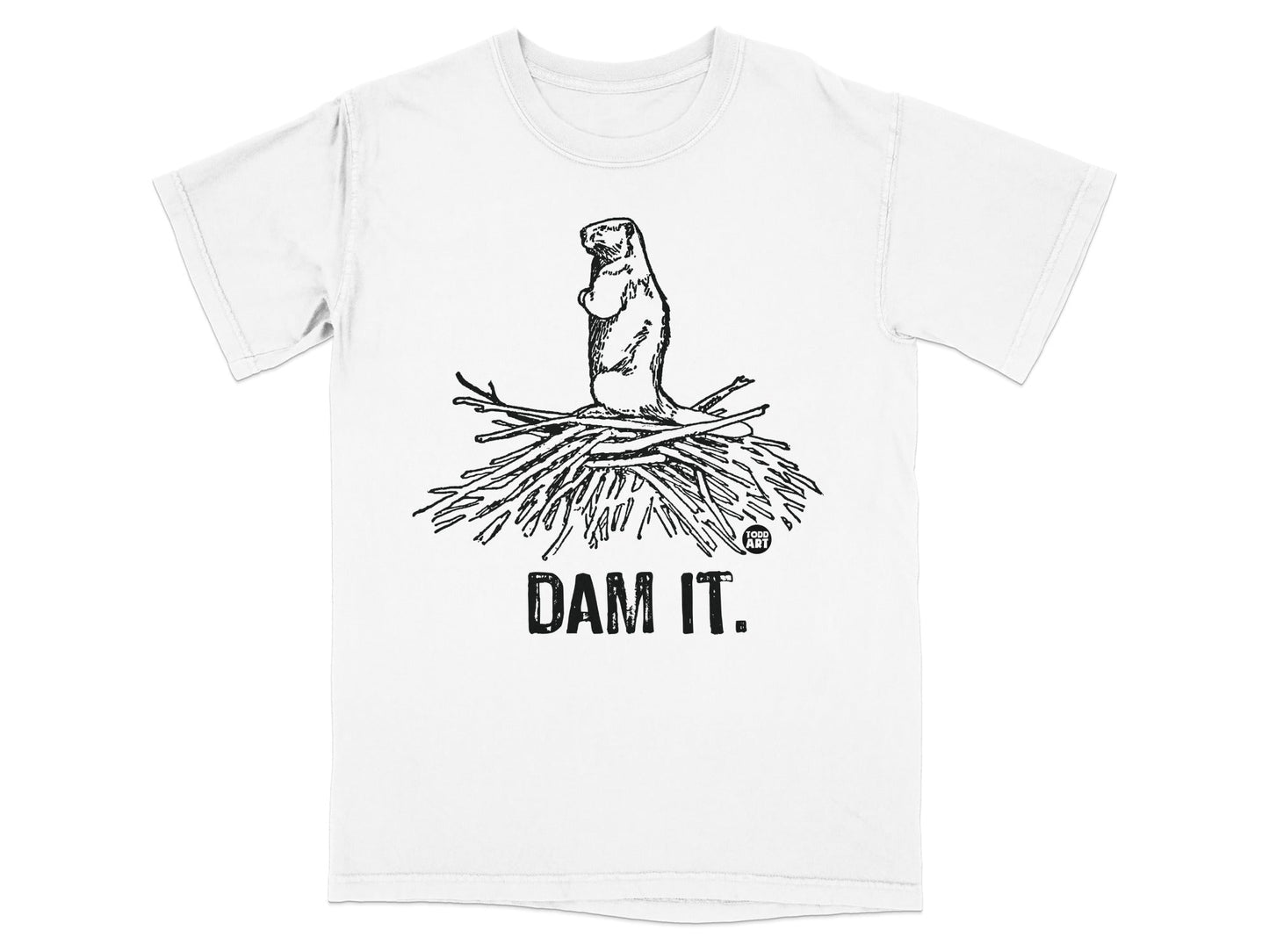 Dam It Beaver Illustration Humorous T-Shirt