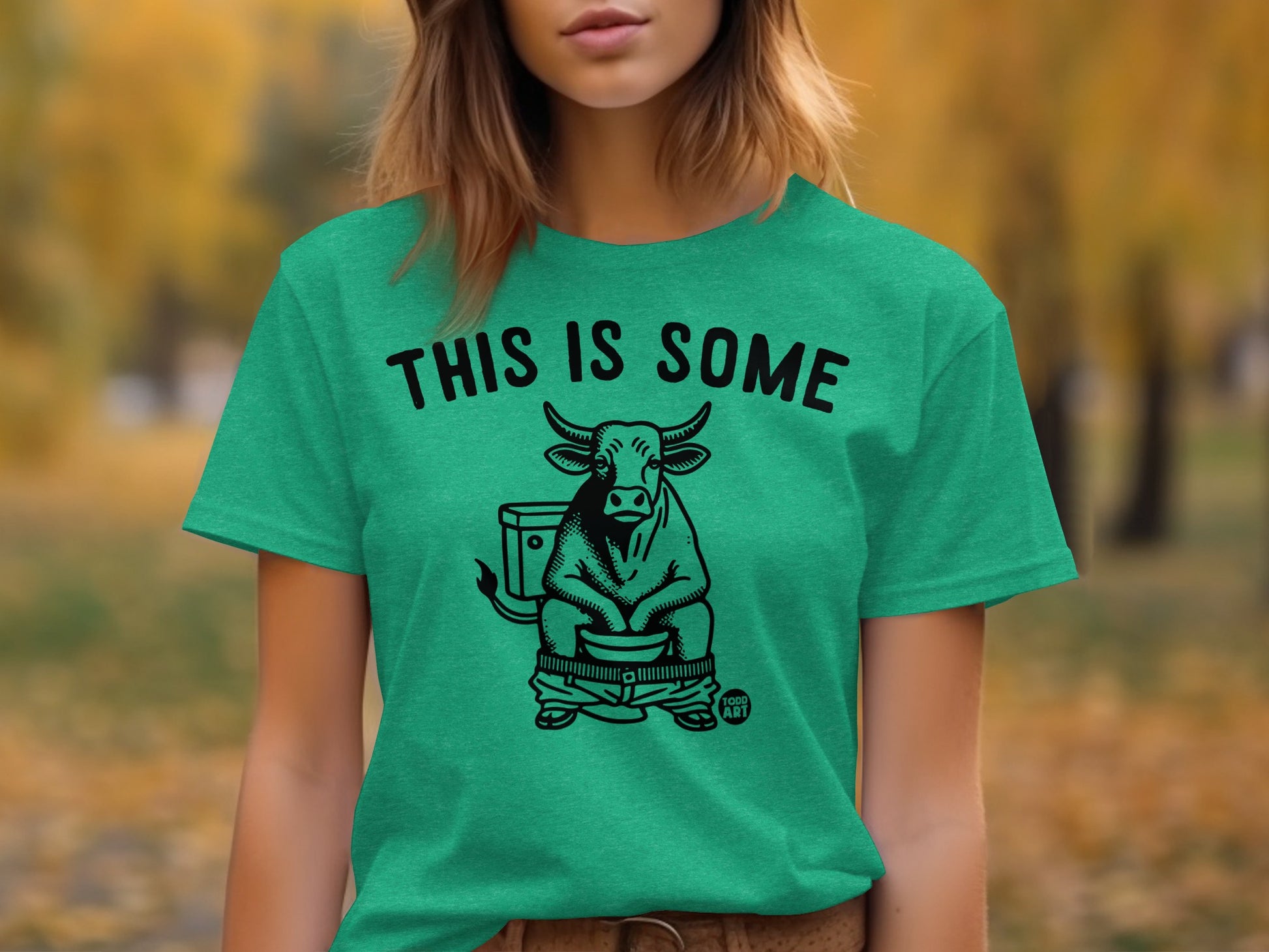 This Is Some Cow Print Graphic T-Shirt
