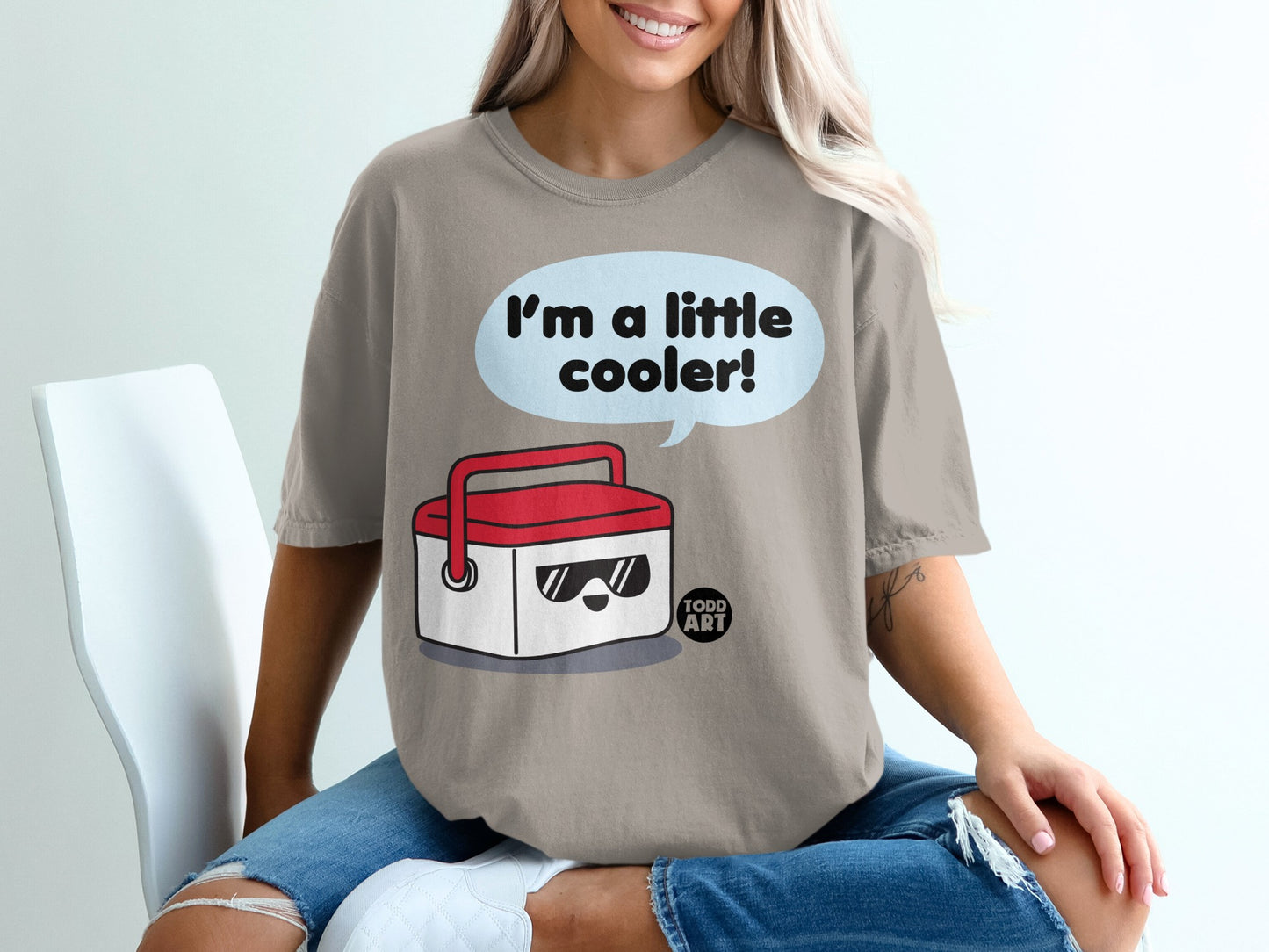 Cartoon Cooler I'm A Little Cooler Funny Phrase product type