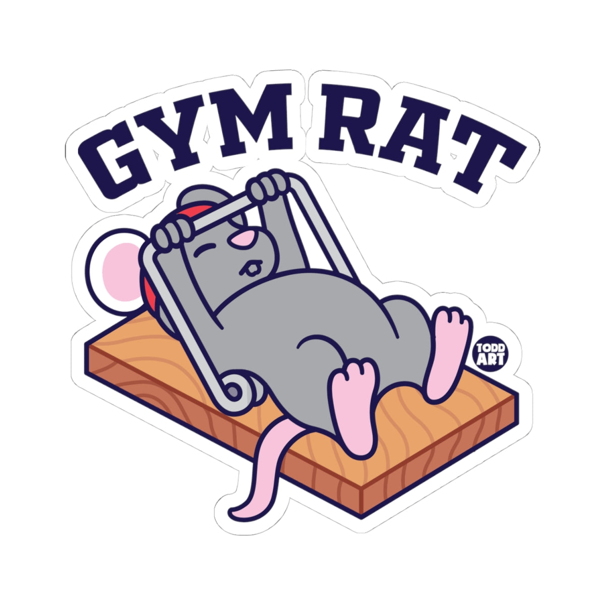 Workout MouseTodd Art Sticker