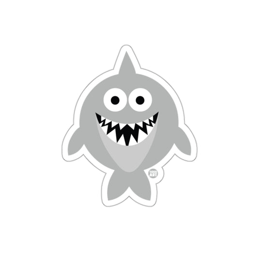 Smiling Shark Cartoon with Big Teeth Sticker Product