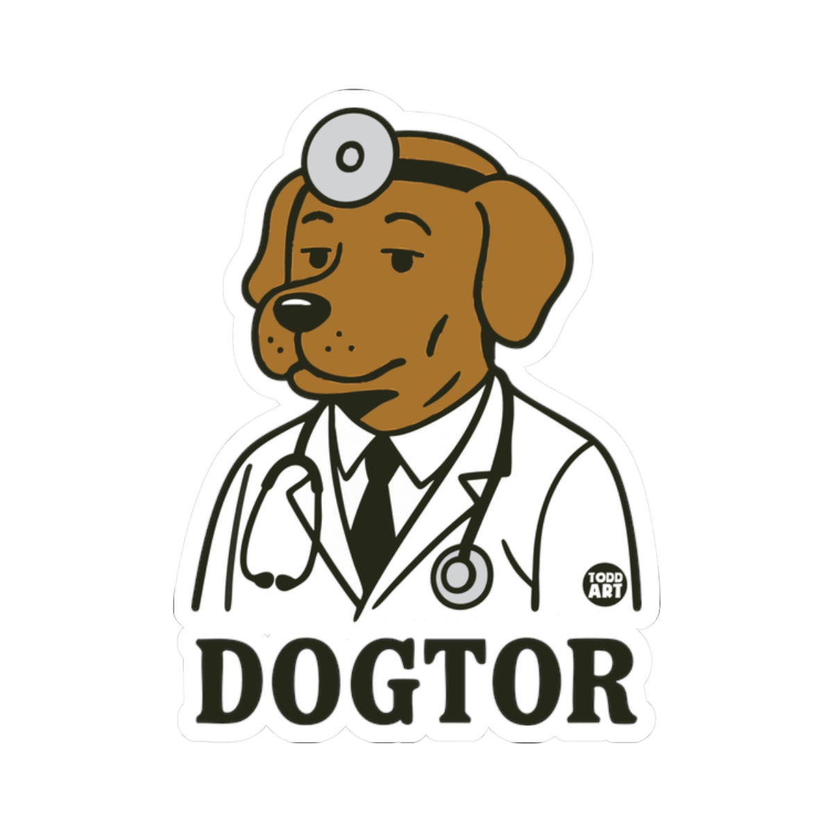 Veterinarian Todd Art Sticker