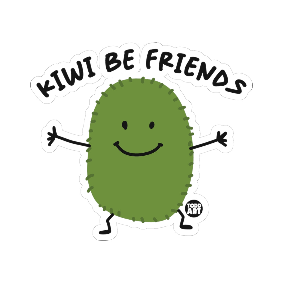 Happy CactusTodd Art Sticker