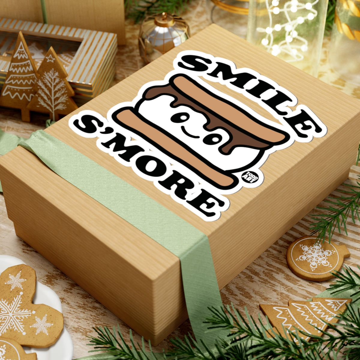 Smile S'moreTodd Art Sticker