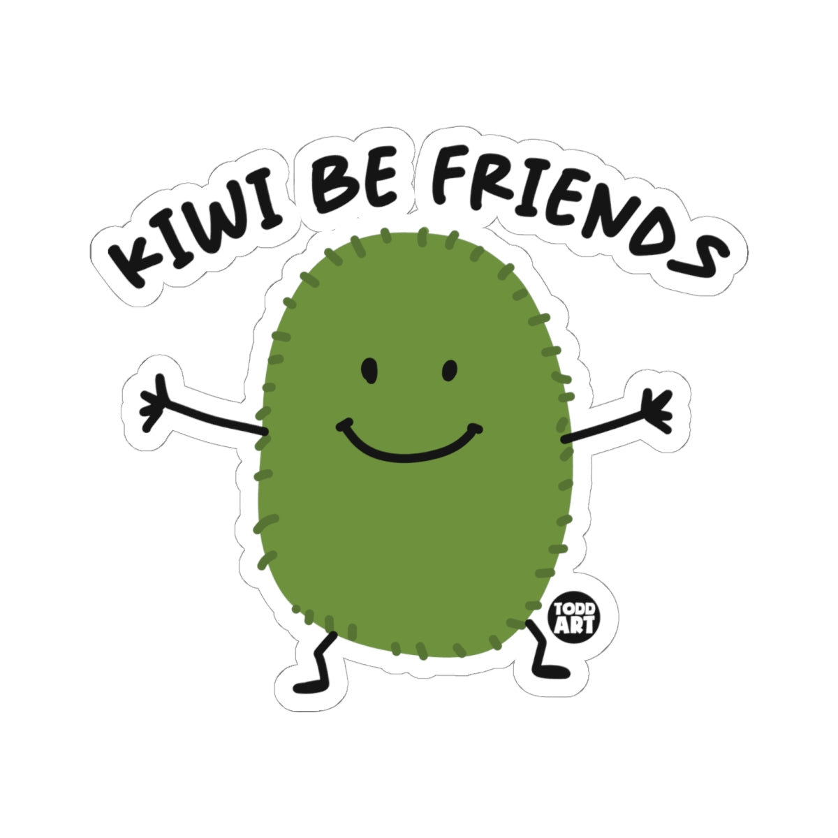 Happy CactusTodd Art Sticker