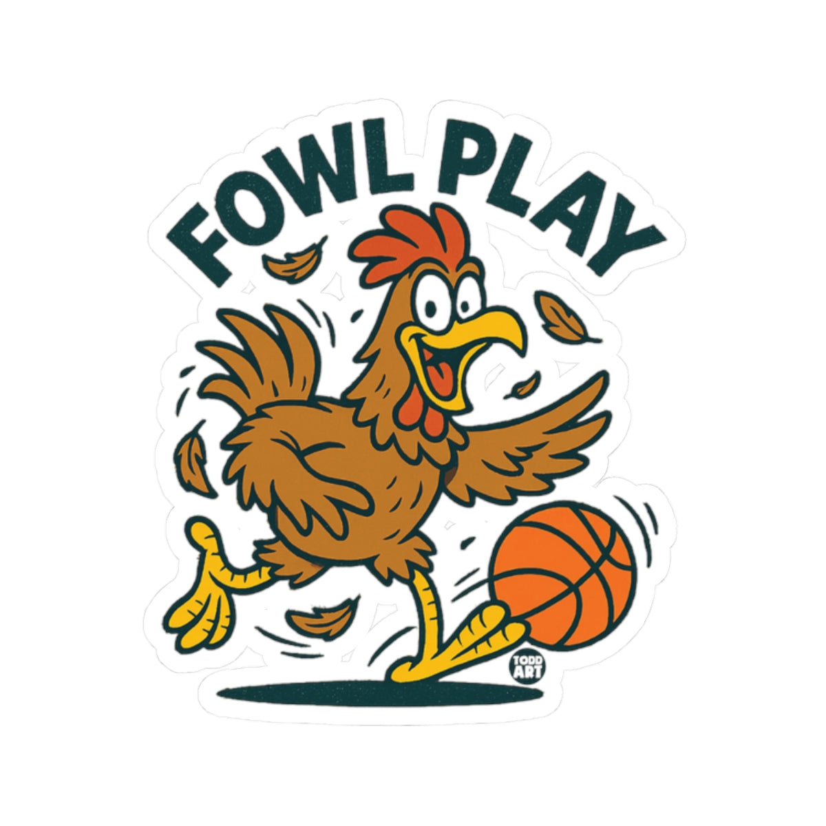 Basketball BirdTodd Art Sticker