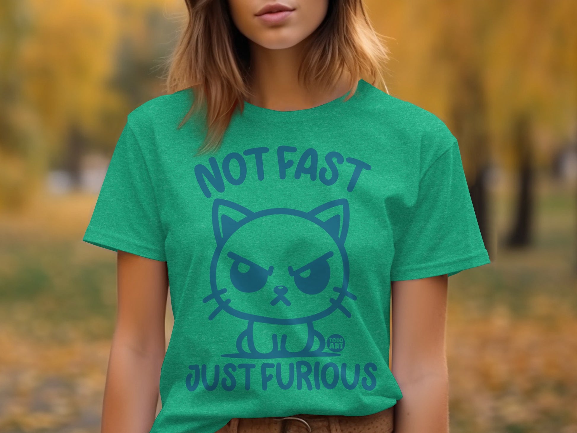 Not Fast Just Furious Graphic Cat T-Shirt Product