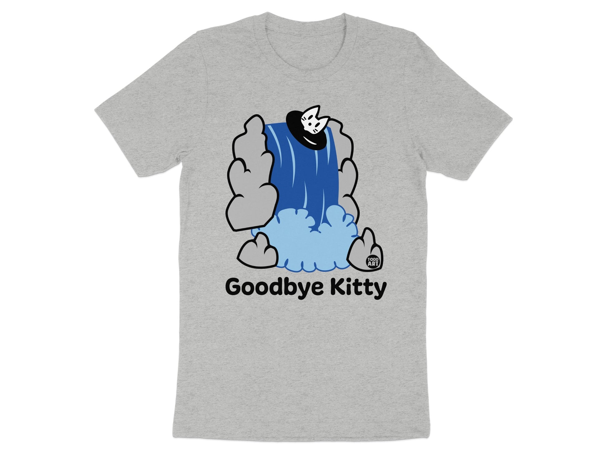 Goodbye Kitty Cartoon Graphic T-Shirt