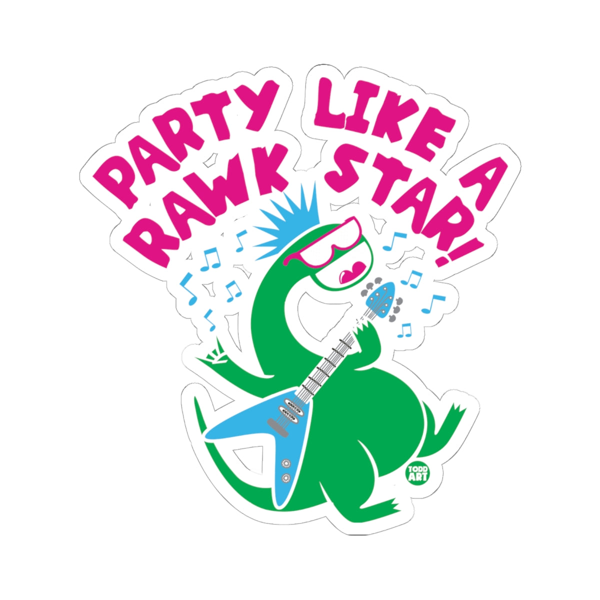 Party Rawk StarTodd Art Sticker