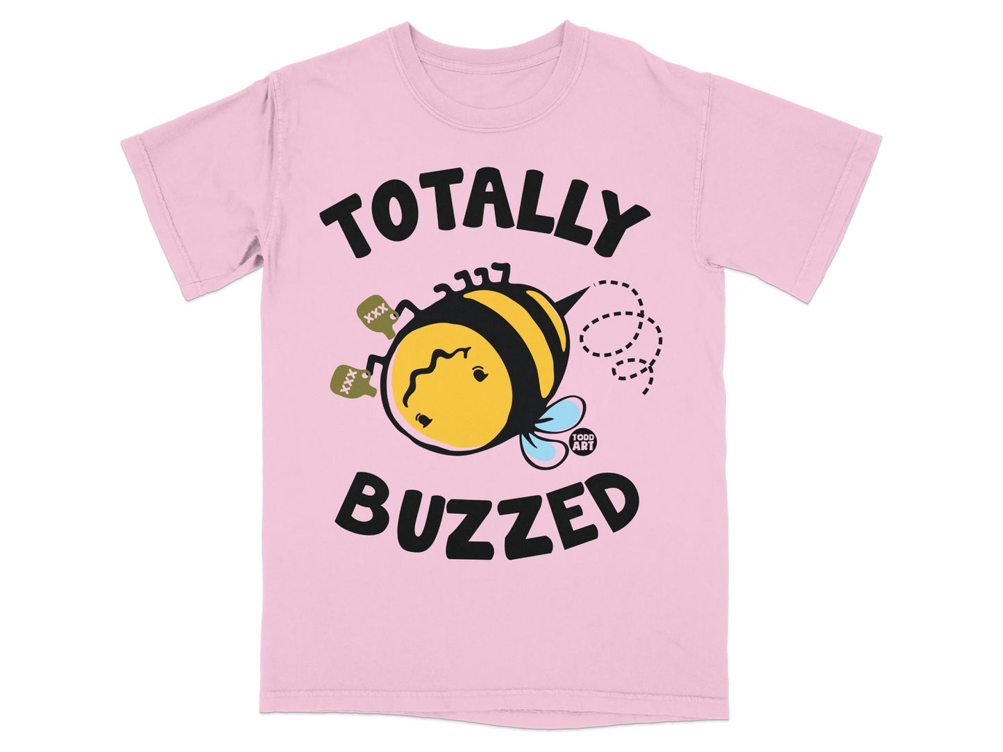 Totally Buzzed Funny Graphic T-Shirt for Adults