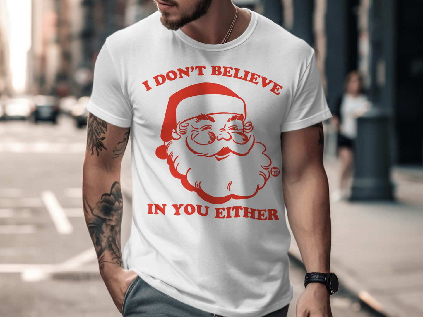 I Don't Believe in You Either Funny Christmas Shirt
