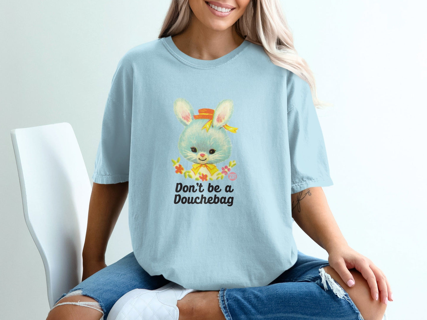 Don't Be a Douchebag Bunny Graphic Tee