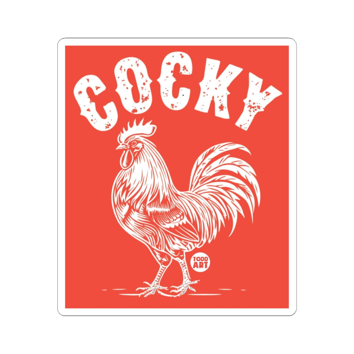 Cock Todd Art Sticker
