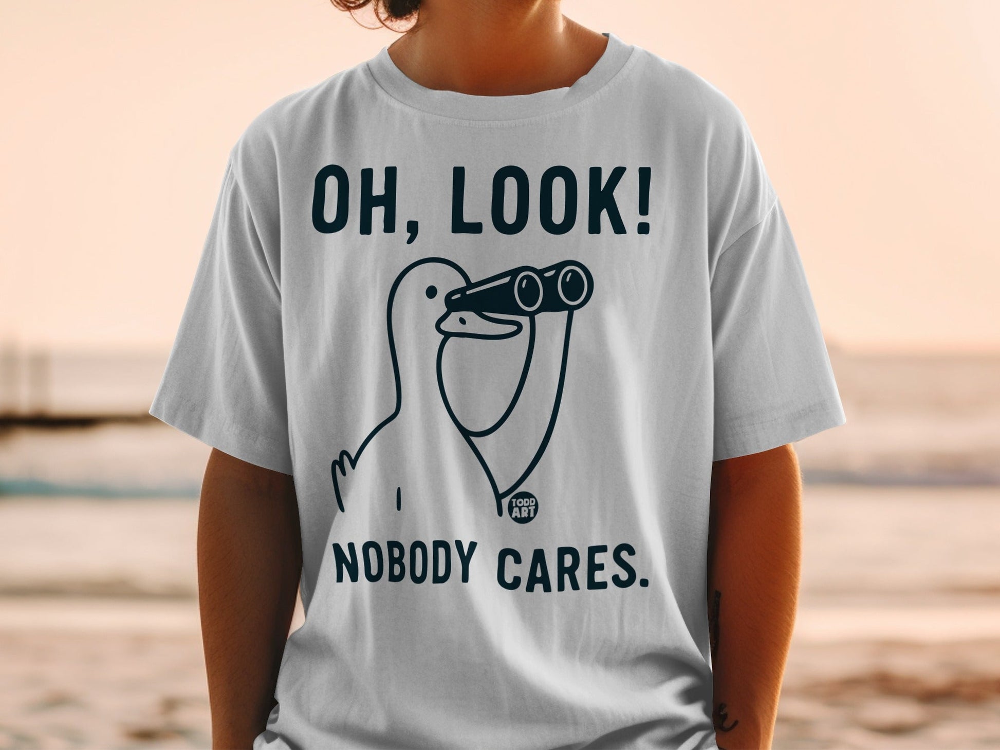 OH LOOK Nobody Cares Funny Graphic T-Shirt