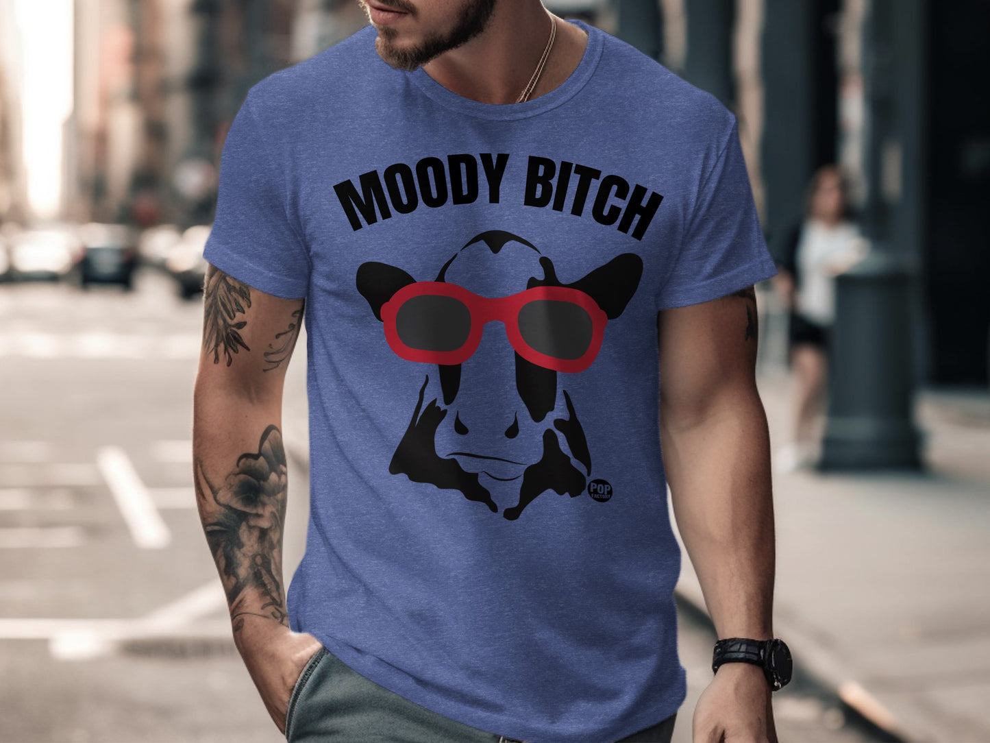 Moody Bitch Red Sunglasses Graphic Tee Shirt